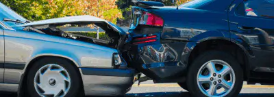 Accident entre deux voitures